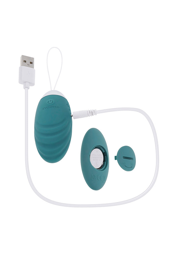 Evolved - Oval Office Remote Controlled Egg Vibrator - Turquoise - Stag Shop