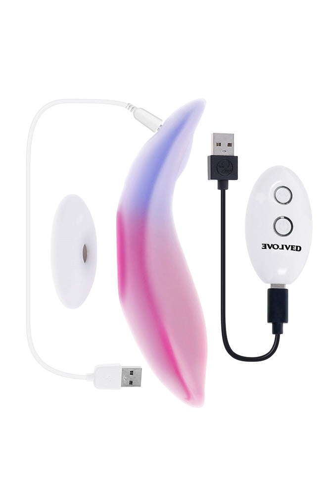 Evolved - Paradise Panty Vibe With Remote Control - Pink/Purple - Stag Shop