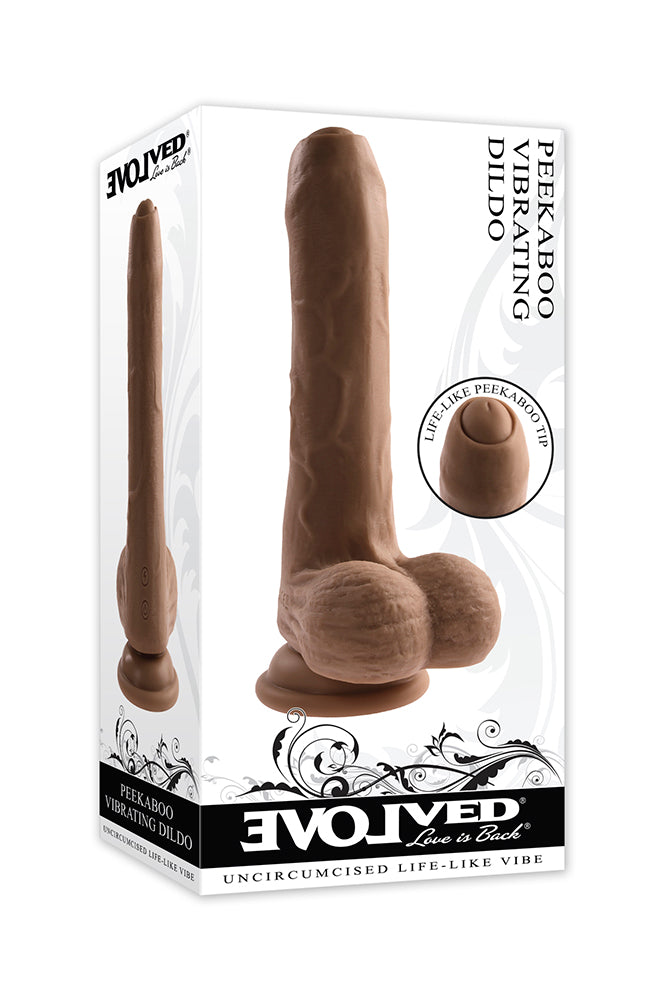 Evolved - Peek A Boo Uncut Vibrating Dildo - Various Colours - Stag Shop