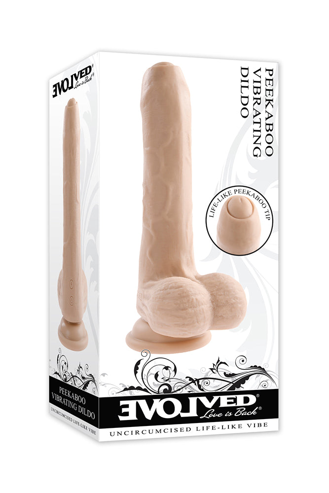 Evolved - Peek A Boo Uncut Vibrating Dildo - Various Colours - Stag Shop