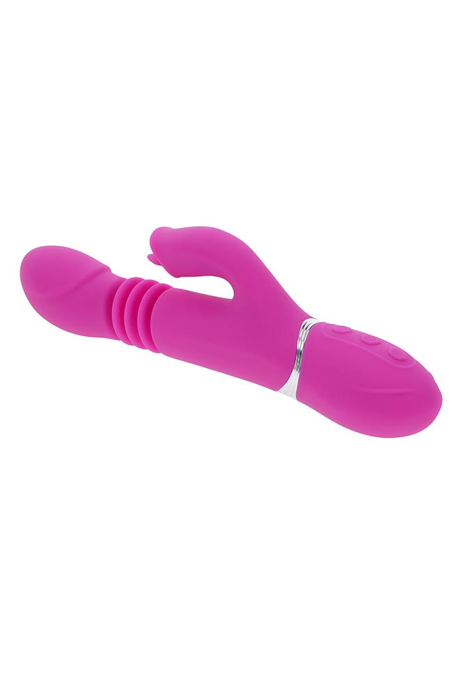 Evolved - Pink Dragon Thrusting & Twirling Rabbit Vibrator - Pink - Stag Shop