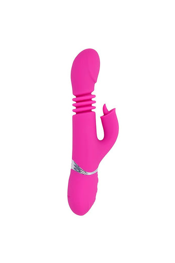 Evolved - Pink Dragon Thrusting & Twirling Rabbit Vibrator - Pink - Stag Shop