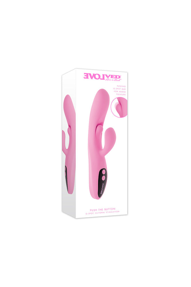 Evolved - Push The Button Dual Vibrator With G-Spot Bud - Stag Shop