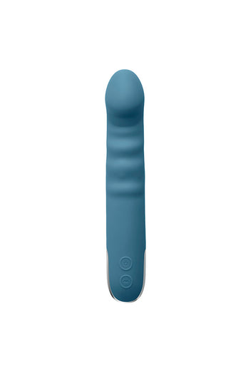 Evolved - Queen Of All Trades Thrusting Vibrator With Rotating Beads - Teal - Stag Shop