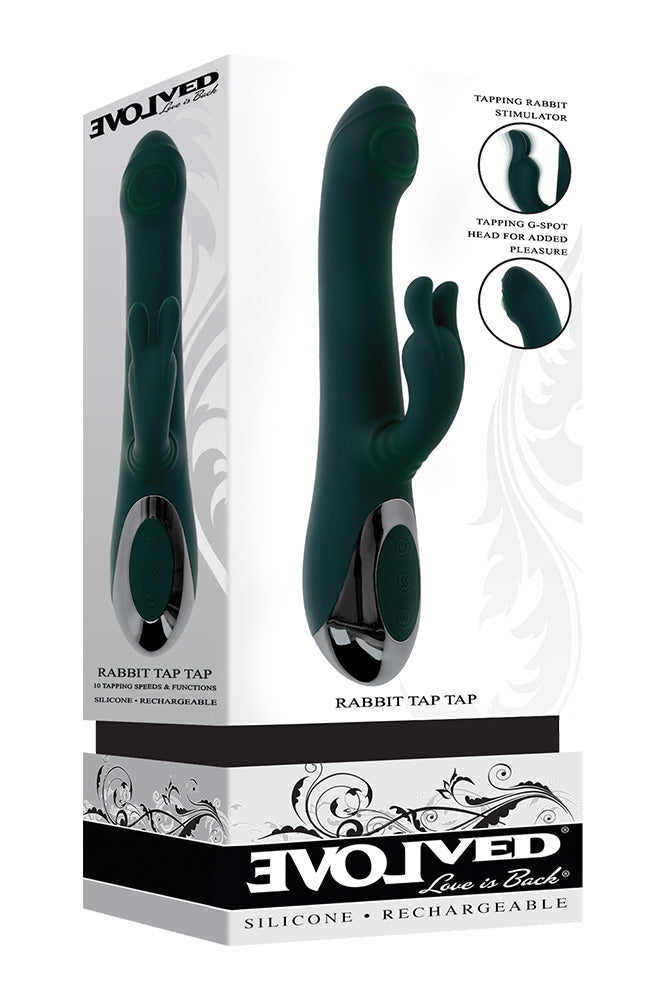 Evolved - Rabbit Tap Tap Dual Vibrator With Tapping G-Spot Tip - Stag Shop