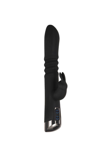Evolved - Rapid Rabbit - Thrusting Dual Stimulation Vibrator - Black - Stag Shop