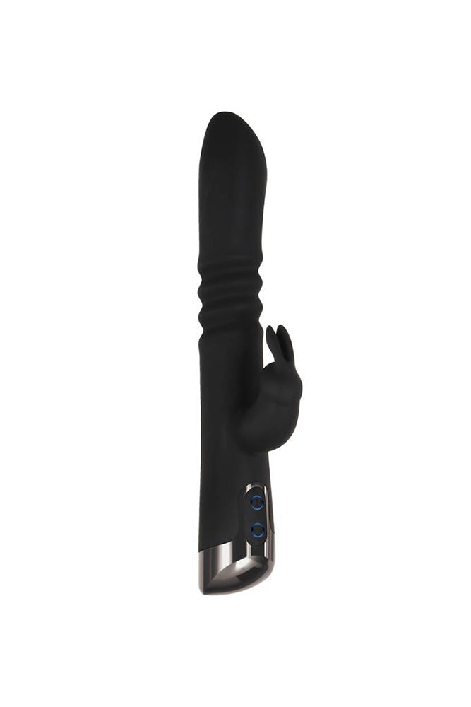 Evolved - Rapid Rabbit - Thrusting Dual Stimulation Vibrator - Black - Stag Shop