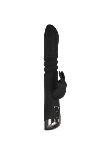 Evolved - Rapid Rabbit - Thrusting Dual Stimulation Vibrator - Black - Stag Shop