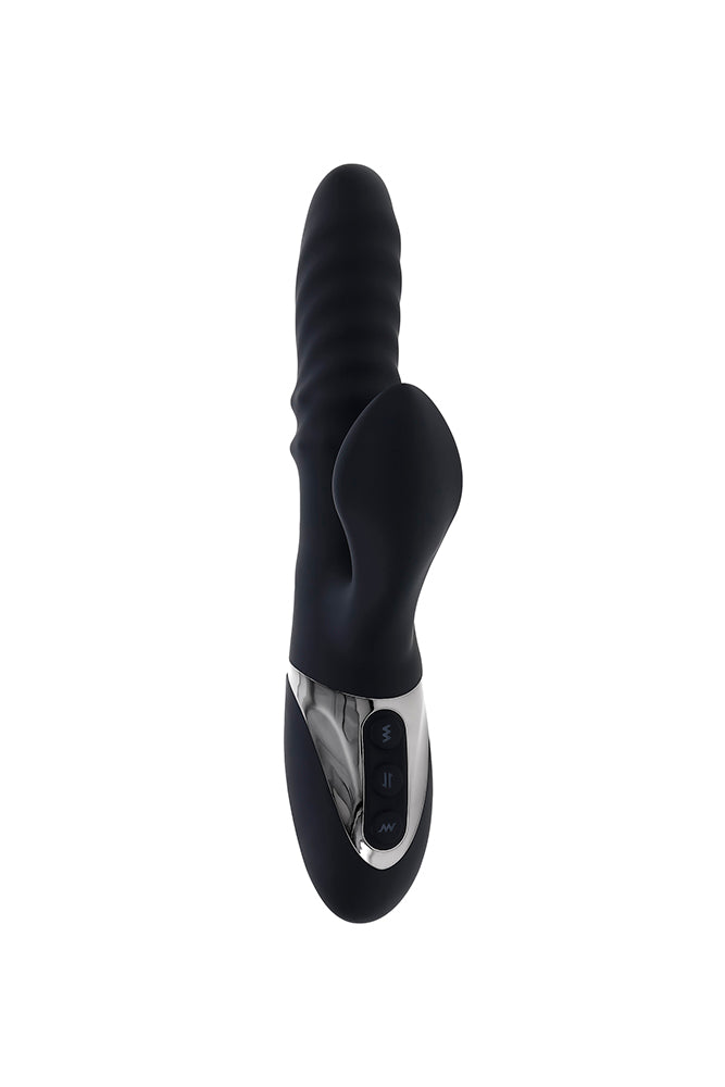 Evolved - Ring It Home Rabbit Vibrator - Black - Stag Shop