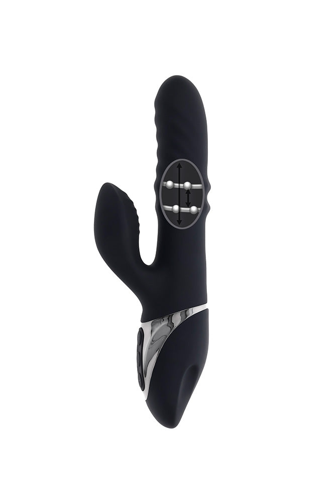 Evolved - Ring It Home Rabbit Vibrator - Black - Stag Shop