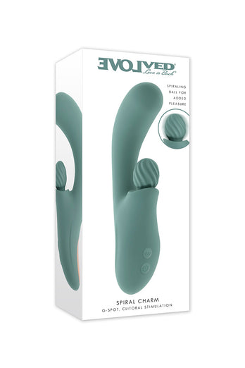 Evolved - Spiral Charm Spinning Dual Vibrator - Stag Shop