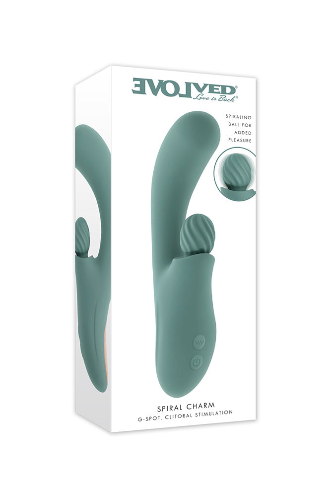 Evolved - Spiral Charm Spinning Dual Vibrator - Stag Shop