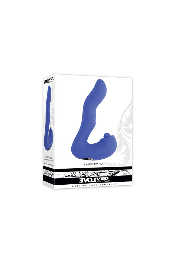 Evolved - Tappity Tap Dual Vibrator - Blue