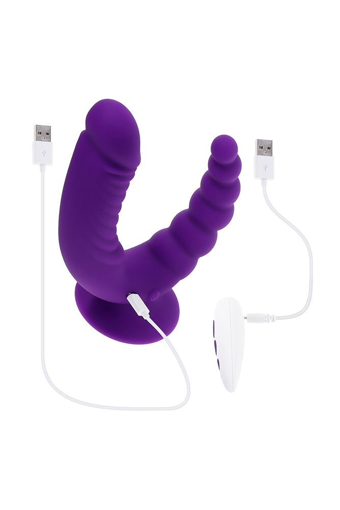 Evolved - The Rider Double Ended Vibrating Dildo With Remote Control - Stag Shop