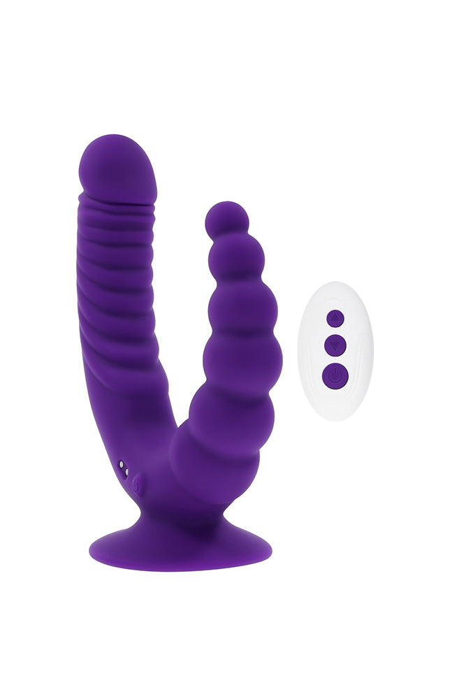 Evolved - The Rider Double Ended Vibrating Dildo With Remote Control - Stag Shop