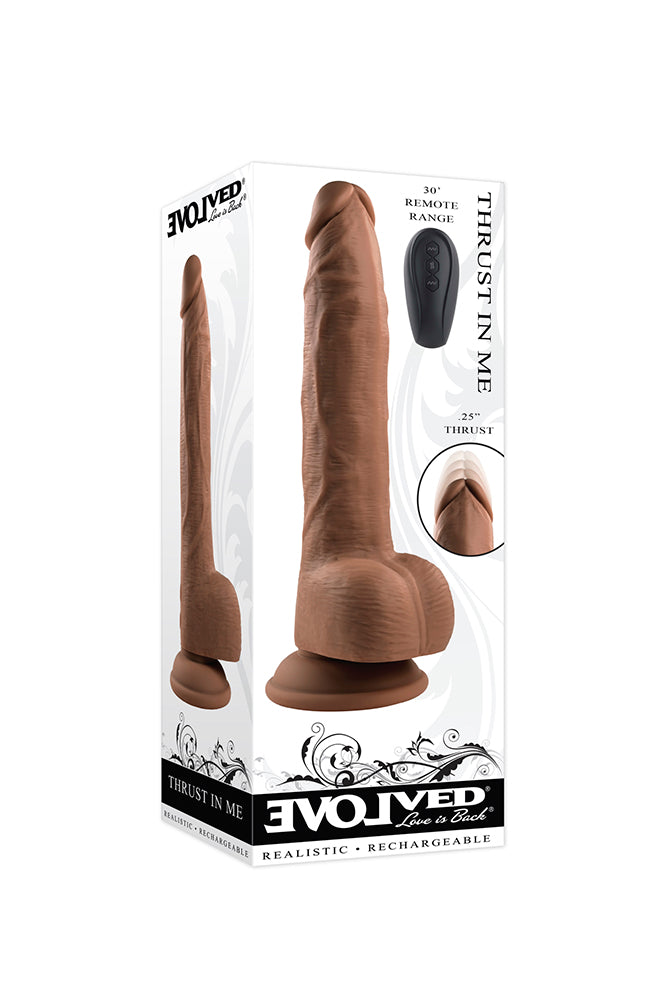 Evolved - Thrust In Me Realistic Thrusting & Vibrating Dildo - Various Colours - Stag Shop