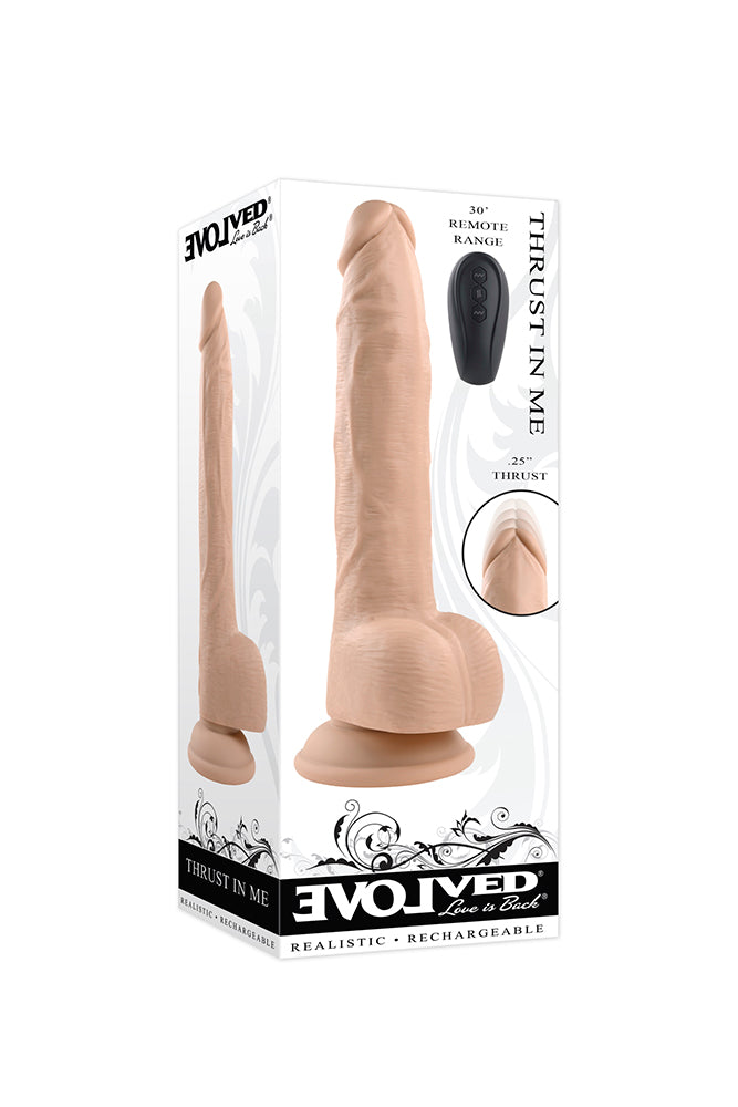 Evolved - Thrust In Me Realistic Thrusting & Vibrating Dildo - Various Colours - Stag Shop