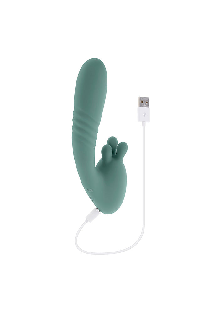 Evolved Novelties - Thrust Into Ecstasy Dual Vibrator - Mint - Stag Shop