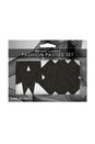 Fantasy Lingerie - Black Glitter Cross & Lightning Bolt Pasties Set - 2 Pair - Stag Shop