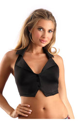 Fantasy Lingerie - Play - Collared Halter Top - Assorted Colours - OS - Stag Shop