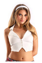 Fantasy Lingerie - Play - Collared Halter Top - Assorted Colours - OS - Stag Shop