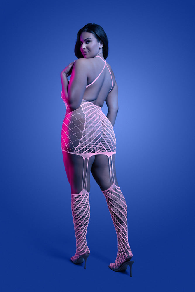 Fantasy Lingerie - Glow - Metamorphic Bodystocking Dress - Plus - Stag Shop