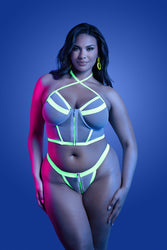 Fantasy Lingerie - Glow - Supernatural Bra & Thong - Plus Size - Stag Shop