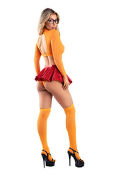 Fantasy Lingerie - Play - Mystery Mistress Costume Set - Orange/Red - Stag Shop