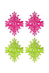 Fantasy Lingerie - Neon Glow in the Dark Crystal Pasties - Assorted Colours - Stag Shop