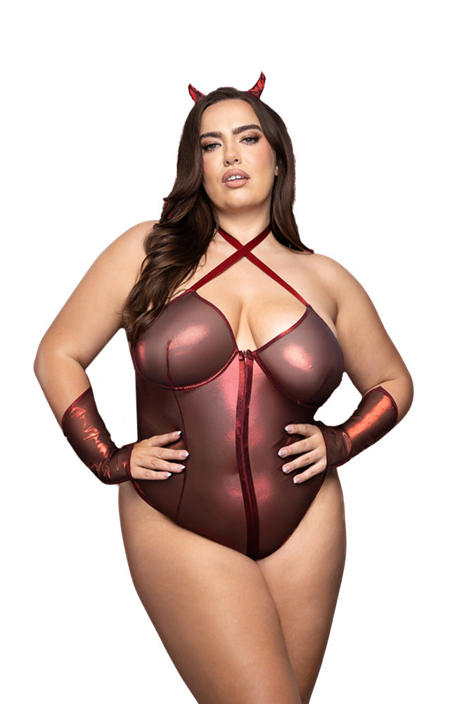 Fantasy Lingerie - Play - Raising Hell Devil Costume Set - Plus Size - Stag Shop