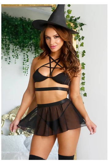 Fantasy Lingerie - Play - Spellbound Witch Costume Set - Black - Stag Shop