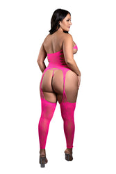 Fantasy Lingerie - Sheer - Sweet Revelations Bodystocking & G-String - Plus Size - Stag Shop