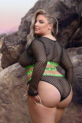 Fantasy Lingerie - Vibes - Fuck Ur Rules Crop Top, Panty & Pasties - Black - Queen Size - Stag Shop
