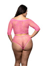 Fantasy Lingerie - Sheer -  Wide Awake Rhinestone Top & Panty - Plus Size - Stag Shop