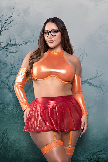 Fantasy Lingerie - Play - Brainy Bombshell 5 PC Costume Set - Stag Shop