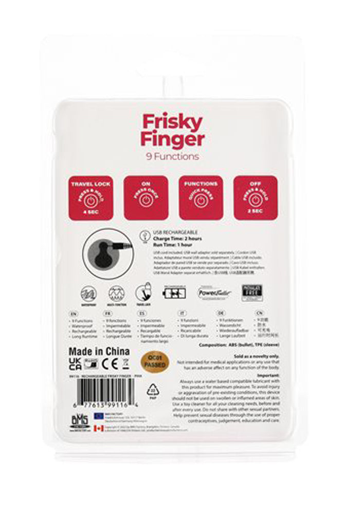 Frisky Fingers - Rechargeable Finger Vibrator - Assorted Colours - Stag Shop