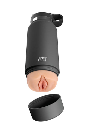 PDX - PDX Plus - Fuck Flask - Secret Delight Water Bottle Stroker - Beige/Black - Stag Shop