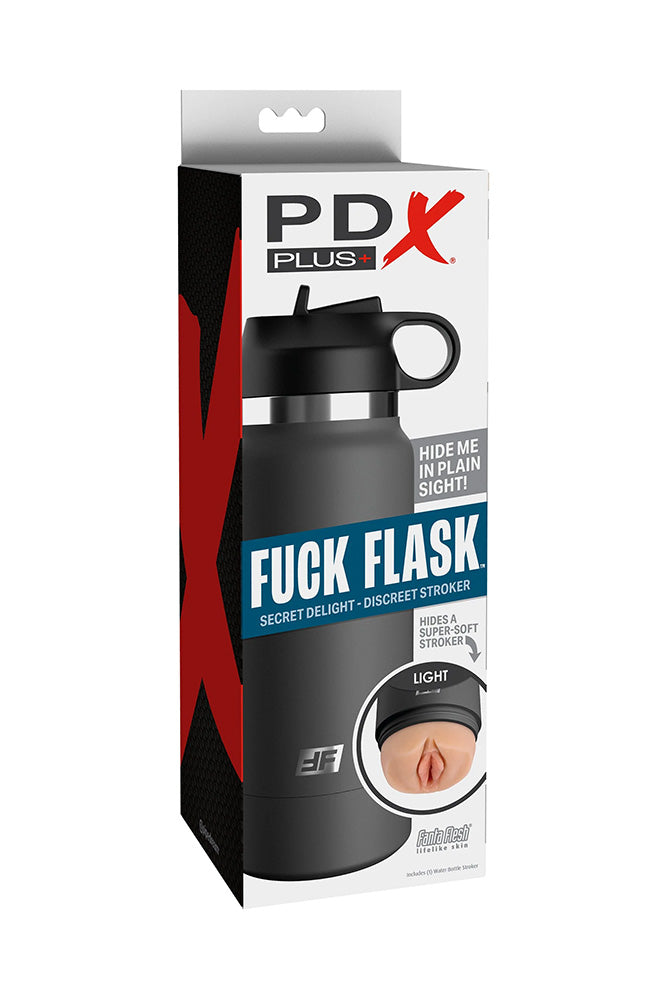 PDX - PDX Plus - Fuck Flask - Secret Delight Water Bottle Stroker - Beige/Black
