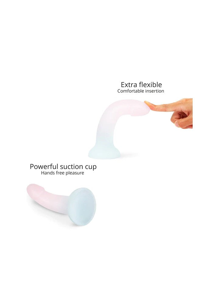 Love to Love - Dildolls - Galactica Glitter Dildo - Blue/White - Stag Shop