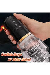 Gawk Gawk 6000 - The Male Rose 2 - Sucking & Vibrating Male Stroker - Black - Stag Shop