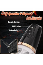 Gawk Gawk 6000 - The Male Rose 2 - Sucking & Vibrating Male Stroker - Black - Stag Shop