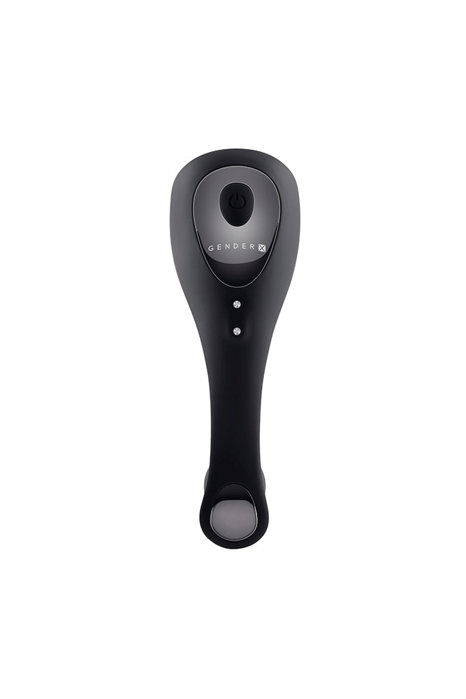 Gender X - Back It Up Vibrating Plug & Cock Ring with Remote Control - Black - Stag Shop
