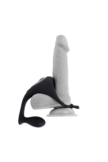 Gender X - Back It Up Vibrating Plug & Cock Ring with Remote Control - Black - Stag Shop