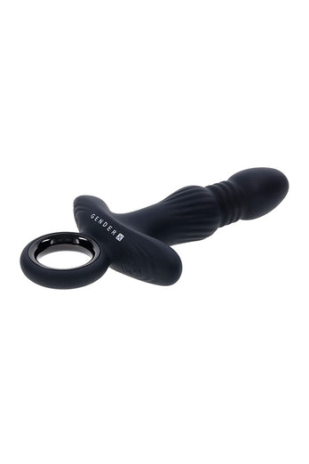 Gender X - Slayer Thrusting & Vibrating Butt Plug - Black - Stag Shop