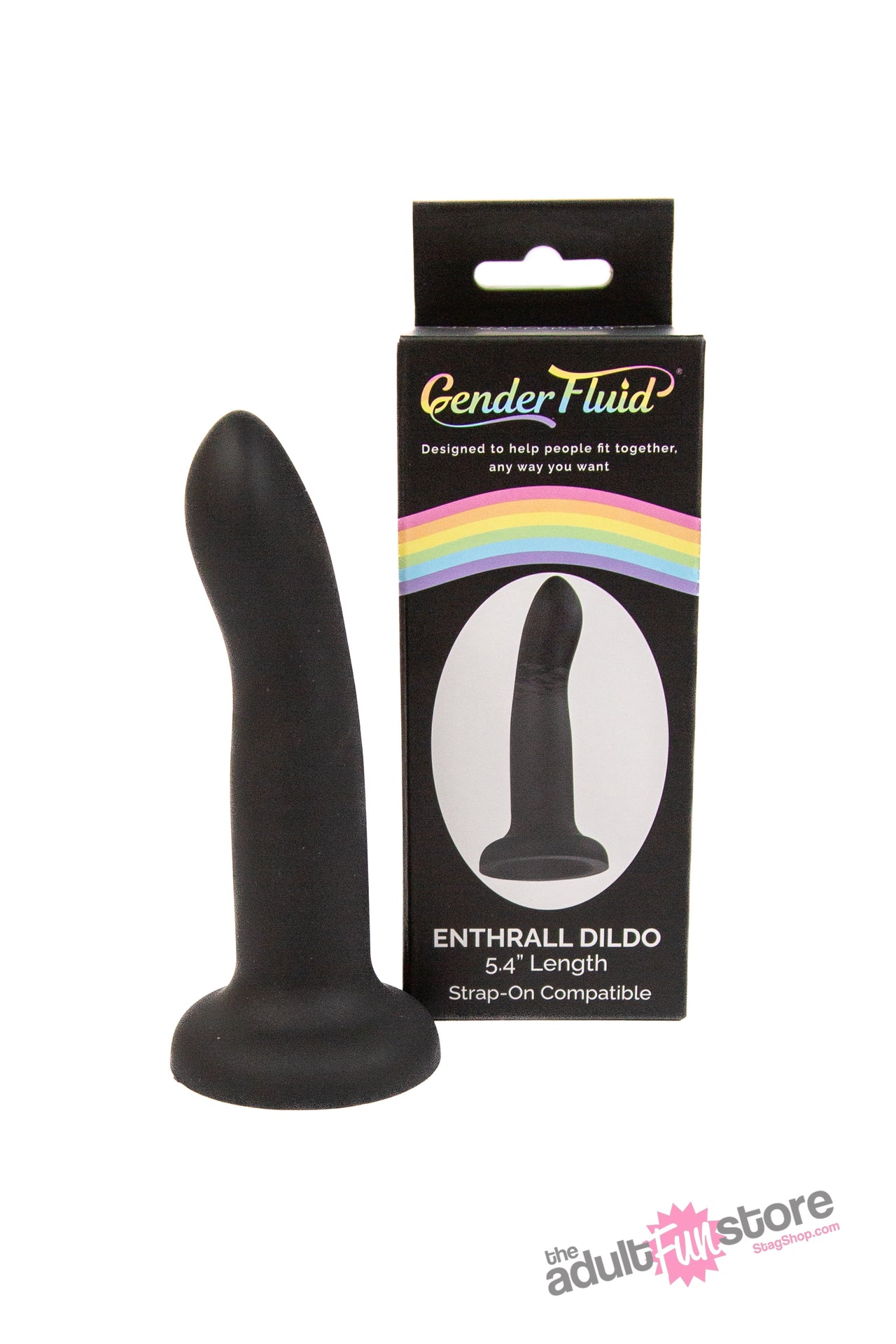 Shibari - Gender Fluid - Enthrall 5.4" Dildo - Black - Stag Shop