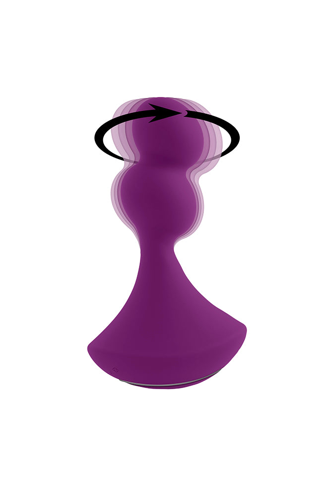 Gender X - Ball Game Vibrating & Rotating Beaded Anal Plug - Purple - Stag Shop
