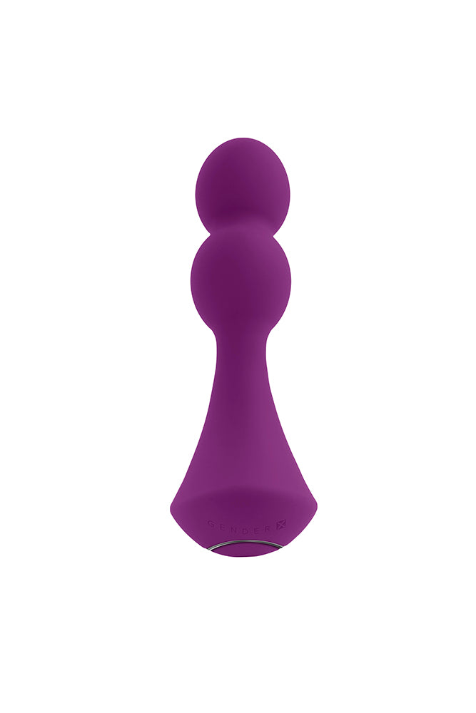 Gender X - Ball Game Vibrating & Rotating Beaded Anal Plug - Purple - Stag Shop