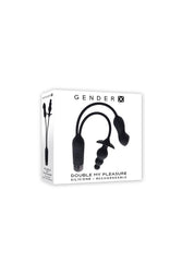 Gender X - Double My Pleasure Mini Vibe & Plug - Black - Stag Shop