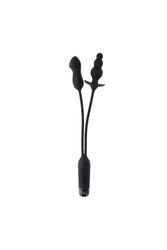 Gender X - Double My Pleasure Mini Vibe & Plug - Black - Stag Shop