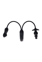 Gender X - Double My Pleasure Mini Vibe & Plug - Black - Stag Shop